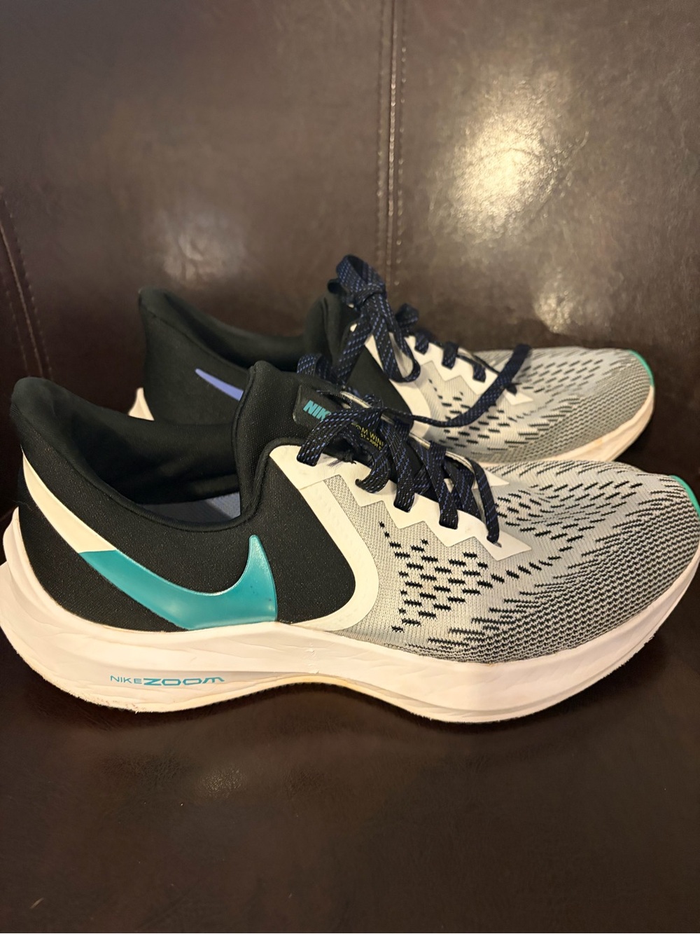 Nike women’s running shoes sneakers size US 9 air zoom winflo black gray teal - Picture 4 of 11
